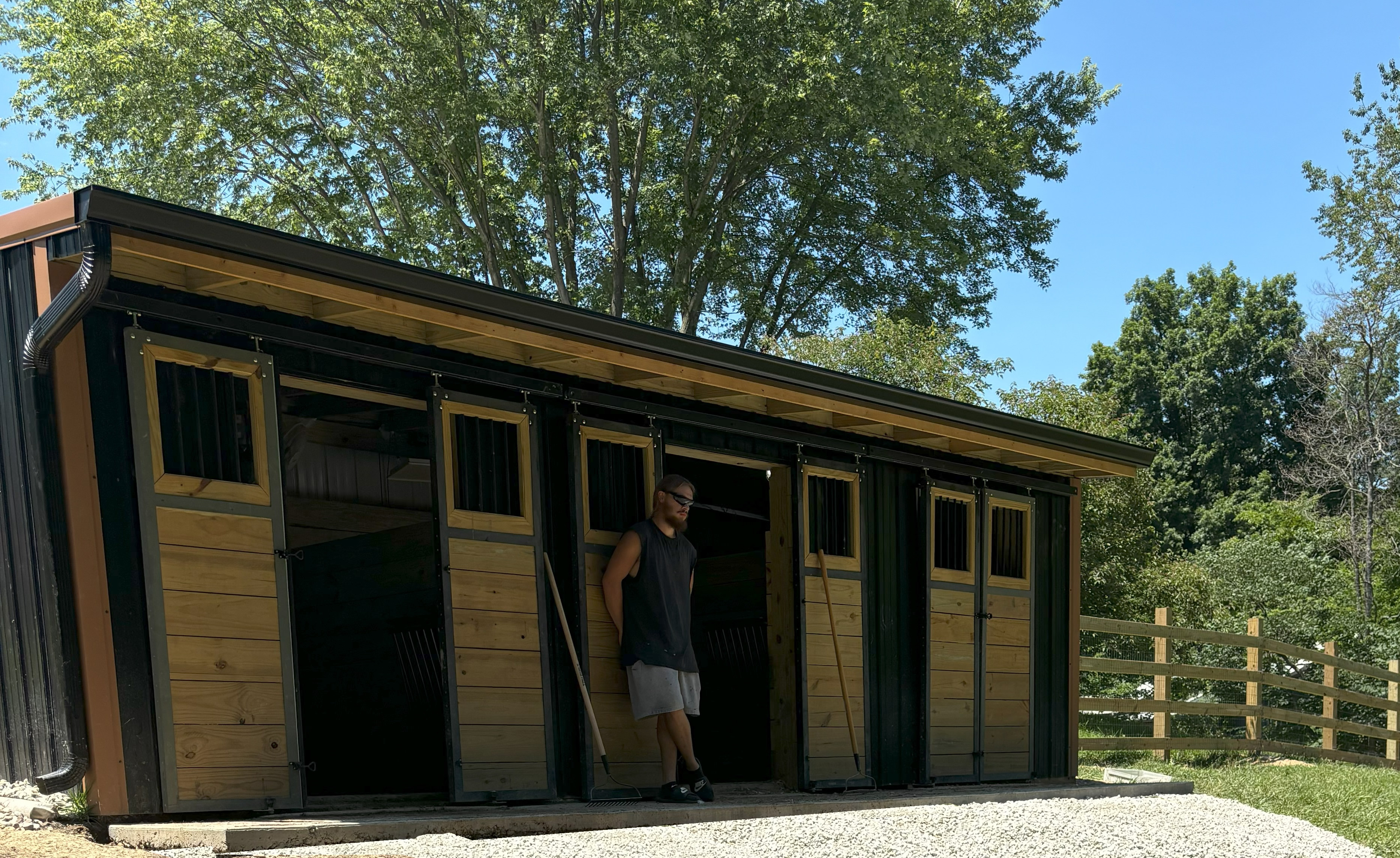 Completed custom animal structure by Building Beyond Barns